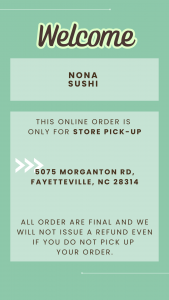 Welcome to Nona Sushi!