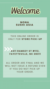 Welcome to Nona Sushi!