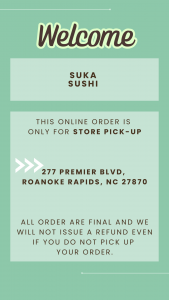 Welcome to Suka Sushi!