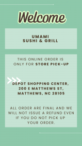 Welcome to Umami Sushi & Grill!